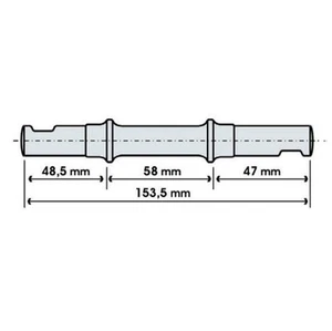 Perno Movimiento Central A Clave Interna 153,5mm Pivote Bracket 153,5MM - Picture 1 of 1