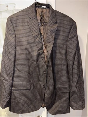 Chaqueta deportiva Lauren Ralph Lauren marrón a cuadros de un solo pecho talla 42R Foto 1 de 4