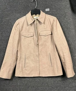 J Crew Bomber Jacket Womens Size S Caramel Brown Full Zip Wool Blend Career - Picture 1 of 6