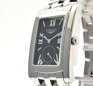 Pair [N MINT] Longines Dolce Vita L5.655.4 Small Second Black Men's Watch JAPAN - Picture 1 of 13