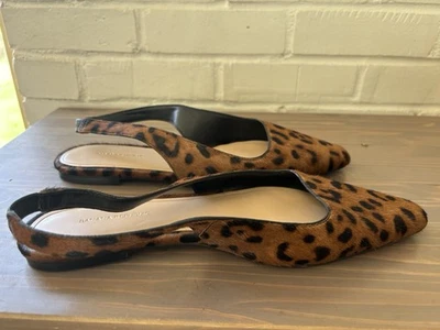 Banana Republic Estampado de Guepardo Eslinga Trasera Punta Plana Talla 10 Foto 1 de 4