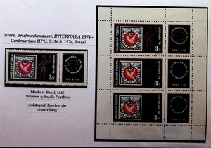 HUNGARY Sc 2288 NH 1V+MINISHEET OF 1974 - EXPO - STAMPS-ON-STAMPS - (LN25) - Picture 1 of 1