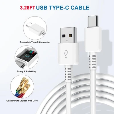 1pc USB to USB C Cable Fast Charging USB Type C Cable Long USB C Charging Cable - Image 1 of 4