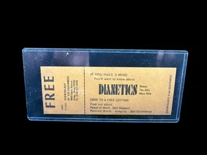 Vintage Scientology Dianetics Ticket Admit Vintage Dallas Texas RARE - Picture 1 of 4