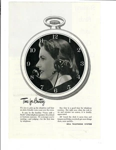 Interruttore Pubblicità Stampa Telefono Campana 1952 Scheda Operatore Comunicazioni Effimera - Foto 1 di 1