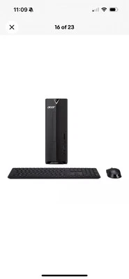 Acer Aspire XC-840 Desktop PC Intel Celeron N4505 8GB RAM 256GB SSD Black - Image 1 of 4