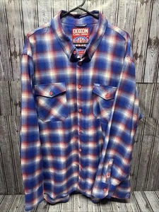 Dixxon Flannel Glory 4XL Red White Blue Patriotic Long Sleeve - Picture 1 of 4