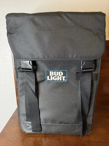 Budlight Bud Light Breweriana Black Backpack W Removeable Cooler Bag Holds 24 Pk - Picture 1 of 4