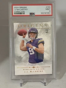 J.J. McCarthy 2024 Panini Origins RC Variation #103 PSA 9 SHIPS SAME DAY - Picture 1 of 7