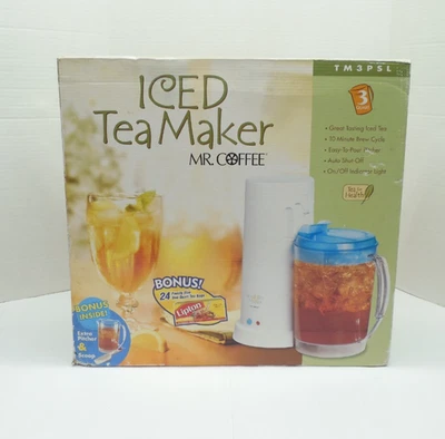 Máquina de té helada Mr Coffee 3 cuartos TM3PSL sistema de preparación azul Foto 1 de 4