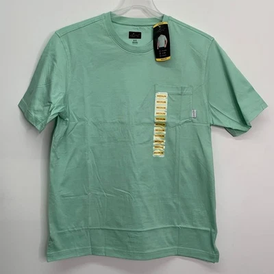 Greg Norman 男式 M 恤短袖圆领口袋 T 恤绿色 M — 第 1/4 张图片