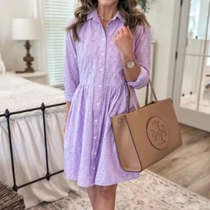 J. Crew Minikleid Flieder Lila Gr. 8 Button Down C10 - Bild 1 von 7