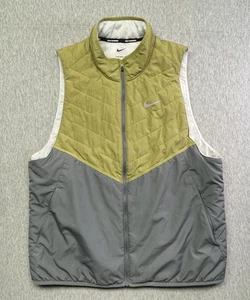 Nike Therma-Fit Repel Running Aerolayer Vest - Large Green Olive Gray - Picture 1 of 8