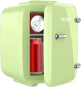 Yashe Mini Fridge 4 Liter 6 Can Skincare Refrigerator | Cool and Warm - Picture 1 of 7