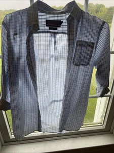 Vineyard Vines Long Sleeve Button Down Murray Shirt Large Blue White Checkered - Picture 1 of 8