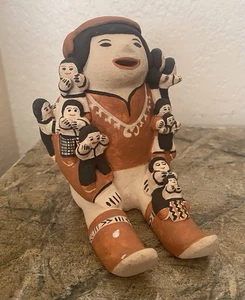 Vintage New Mexico Cochiti Pueblo Storyteller Clay Figurine Maria P. Romero  - Picture 1 of 5