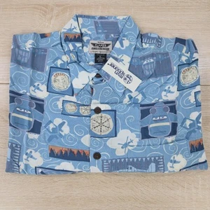 NEW LIMITED Men's L Disney X Reyn Spooner Planes Fire and Rescue Hawaiian Shirt - Picture 1 of 6