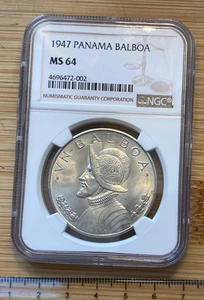 NGC Slabbed Panama Balboa 1947 MS 64 (ref #21) - Picture 1 of 8