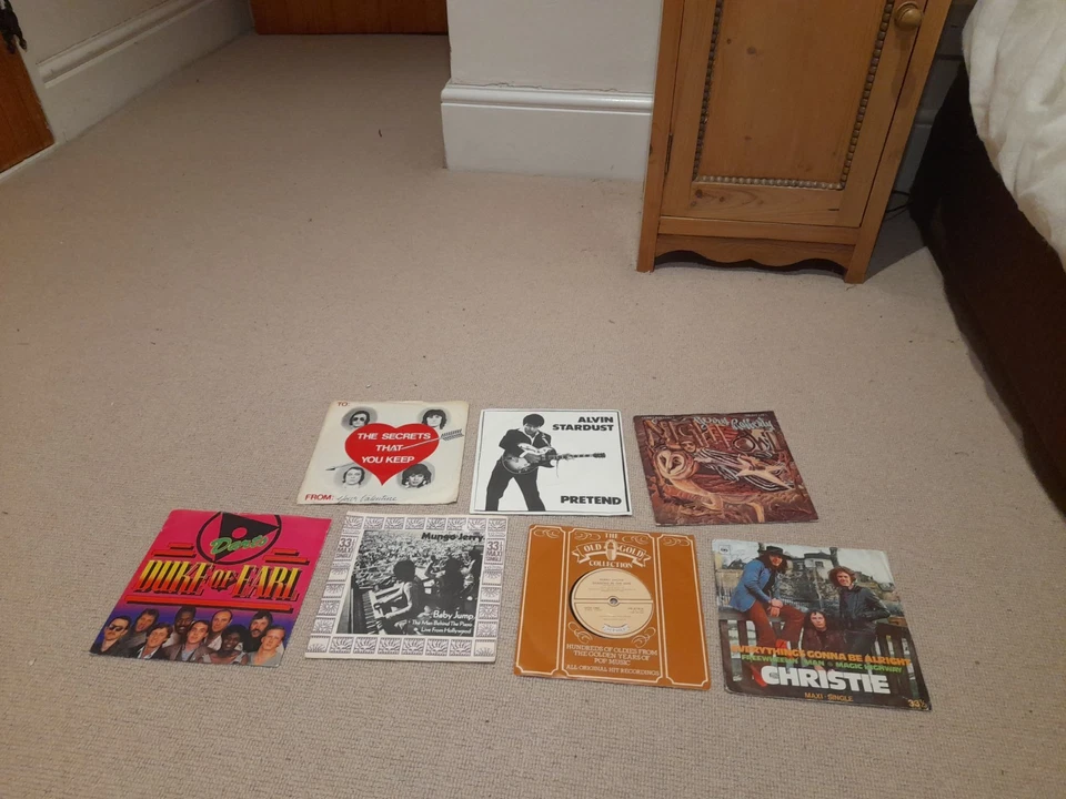 Collection of 7 1970s Pop Rock 7" vinyl Records Mud Mungo Jerry Darts Christie — 第 1/1 张图片