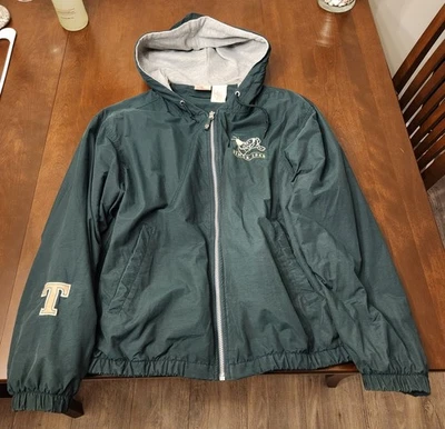 Disney Tigger винтажный зеленый с капюшоном куртки с вышитыми логотипами Rn84167 Sz M - Изображение 1 из 4