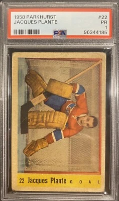 Parkhurst Jacques Plante #22 1958 (PSA 1) Foto 1 de 2