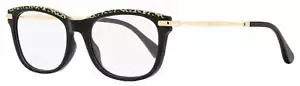 Jimmy Choo Rectangular Eyeglasses JC248 FP3 Black/Leopard/Gold 53mm - Picture 1 of 2