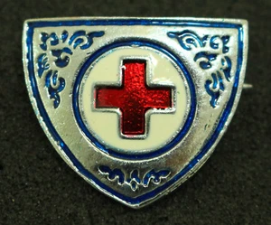 THAILAND ROTES KREUZ SOCIETY - OFFIZIELLER SILBERFARBSCHILD METALL PIN AUFNÄHER - Bild 1 von 2