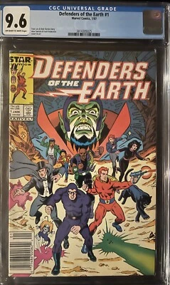 DEFENDERS OF THE EARTH #1 CGC 9.6 NM+ Marvel JAN 1987 OW/W Pages STAN LEE Story - Image 1 of 3
