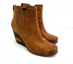 Kork Ease Womens Size 7.5 Verdelet Brown Leather Wedge Ankle Bootie Shoes K48816 - Picture 1 of 12