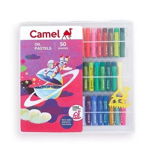 Camel Oil Pastel with Reusable Plastic Box - 50 Shades (FAST SHIPPING) - Picture 1 of 5