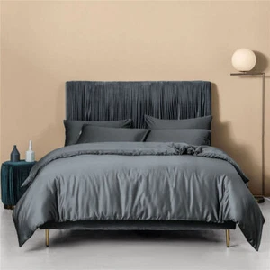 Home 100% Egyptian Cotton Sheet Quilt Cover Pillowcase Set Bedding - Bild 1 von 32