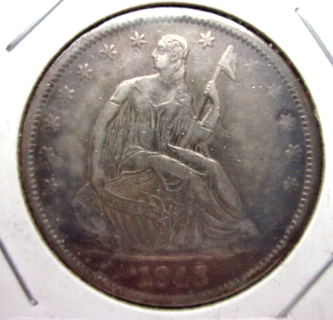 1843-O SEATED LIBERTY HALF DOLLAR 50c COIN NEW ORLEANS MINT NICE EARLY DATE Cover