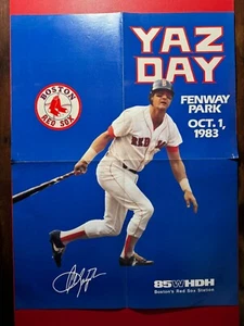 CARL YASTRZEMSKI POSTER - BOSTON RED SOX "YAZ DAY" OCTOBER 1ST, 1983 - 22" X 17" - Picture 1 of 1