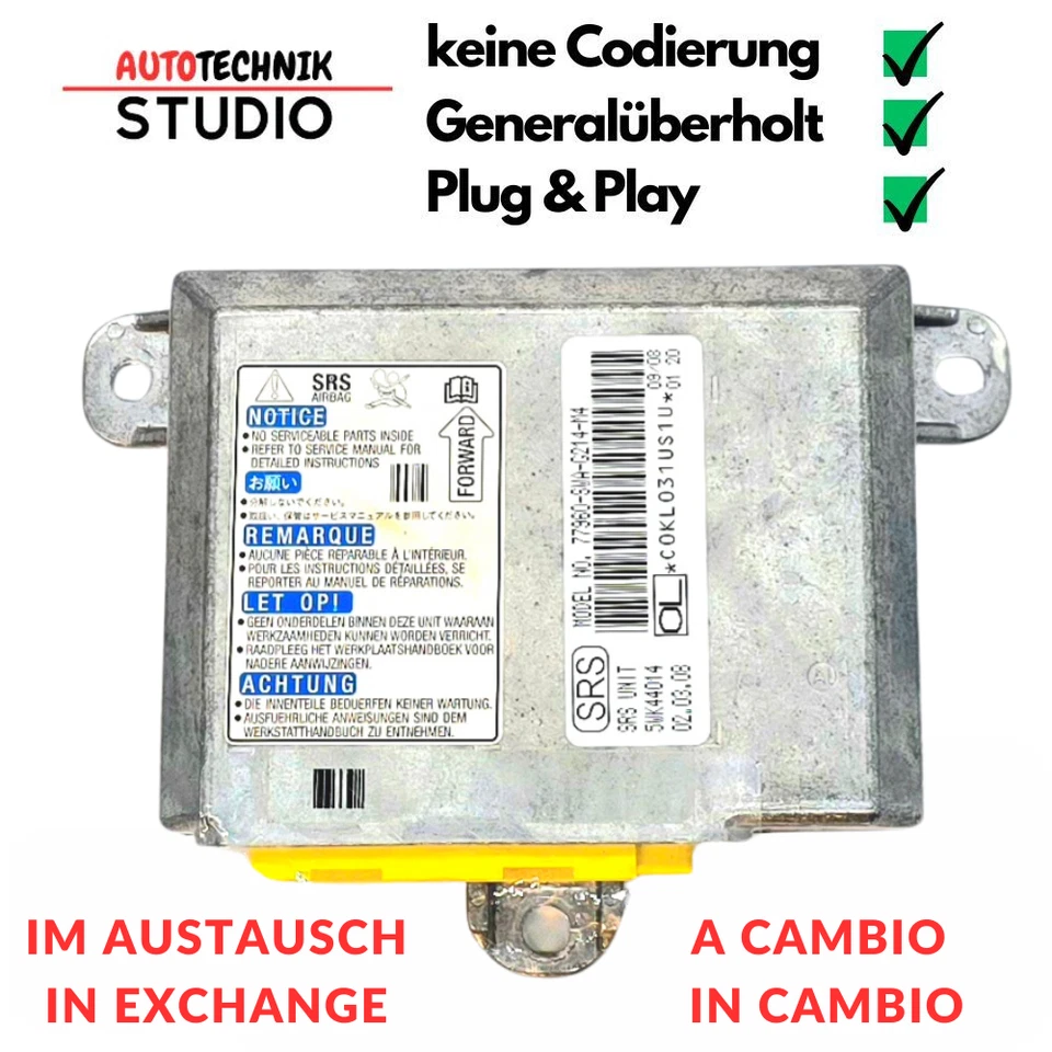 77960-SWA-G214-M4 CENTRALINA ECU sensore airbag HONDA CRV III 2006-2012 - Immagine 1 di 4