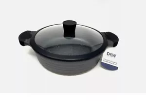 Cazuela baja D&W Deane & White 11" tapa para olla todas las estufas negro marrón - Imagen 1 de 2