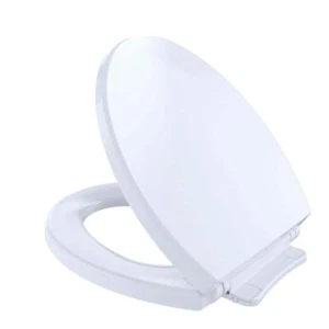 Asiento de inodoro TOTO SoftClose redondo cerrado delantero plástico de alto impacto algodón blanco - Imagen 1 de 4