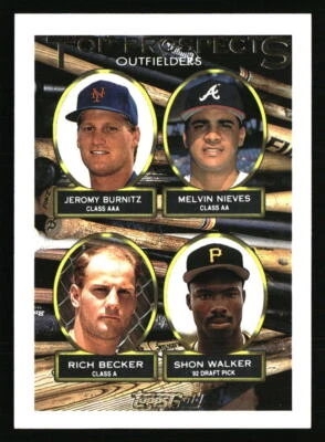 Jeromy Burnitz/ Melvin Nieves/Rich Becker/Shon Walker TP 1993 Topps #658 - Image 1 of 2