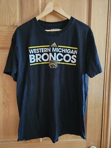 Vintage Adidas Go-To Tee Western Michigan Broncos Football T-Shirt Size Large - Picture 1 of 3