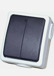 2 Gang Outdoor Double Switch Weather / Waterproof To IP44 - Bild 1 von 1