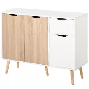 HOMCOM Storage Cabinet Floor Standing Sideboard with Drawer Kitchen, Living Room - Picture 1 of 11