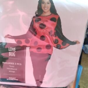 Love Bug Halloween Kostium dla kobiet, standardowy rozmiar, zawiera opaskę na głowę, tunikę z