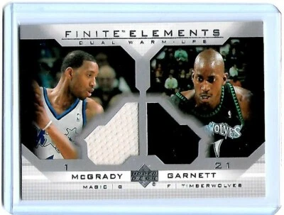 2003 Upper Deck Finite Elements Dual Warm-Ups #FE10 Kevin Garnett Tracy McGrady - Image 1 of 2