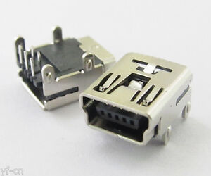 10pcs USB Female Jack B Type DIP Right Angle 90°Socket Connector Mini 5 Pin