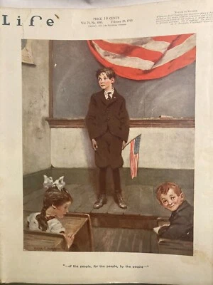 February 20, 1919 Life Magazine American Flag cover art by Victor C. Anderson - Image 1 of 4