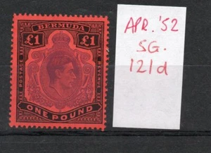 Bermuda GEORGE VI £1 SG121d April . 52 Ptg. superb MNH condition verified. - Picture 1 of 1
