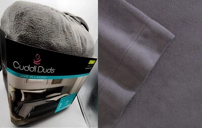 Juego de sábanas Cuddl Duds gris carbón microfleece KING felpa suave polar 4 piezas NUEVO Foto 1 de 4