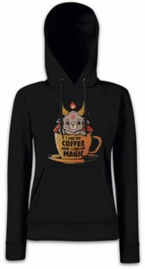 Magic Coffee Damen Hoodie Kapuzenpullover Koffein Fun Chemie Witch Informatiker - Picture 1 of 1