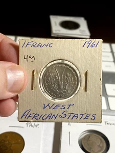 1961 West African States 1 Franc - Picture 1 of 2