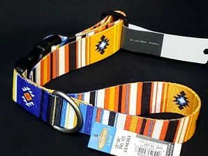 Adjustable Serape Aztec Stripes Dog Collar by Retriever Large 18-26" - Free Ship - Picture 1 of 9