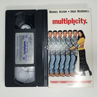 Multiplicity VHS 1996 Closed Captioned Comedy Micheal Keaton Andie MacDowell  - Image 1 of 2